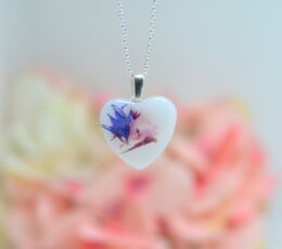 Collier coeur mi-fleur