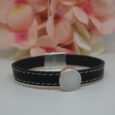 Bracelet médaillon cuir